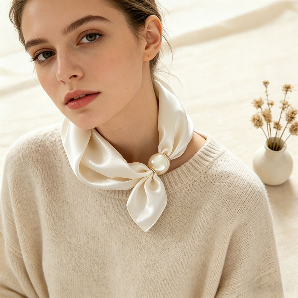 Luxury Skincare Headband - Syal Rantai Sutra Magnetik Tipis dengan