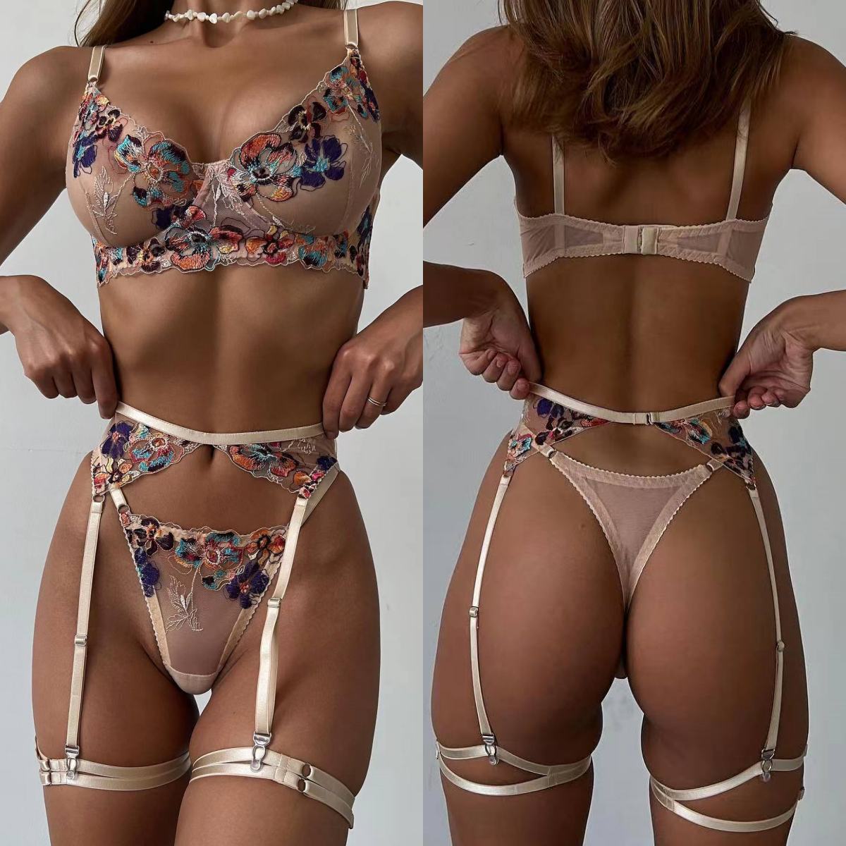Luxury Skincare Set - Krasapt Lingerie tembus pandang bordir mewah